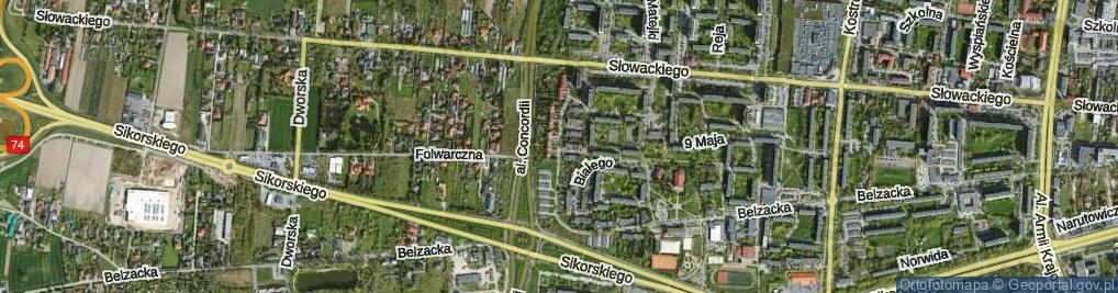 Zdjęcie satelitarne Jedności Narodowej ul.